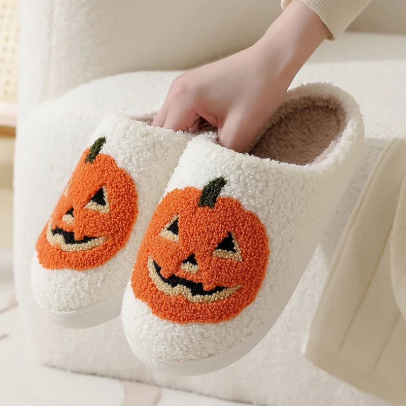 Jack-o-lantern slippers