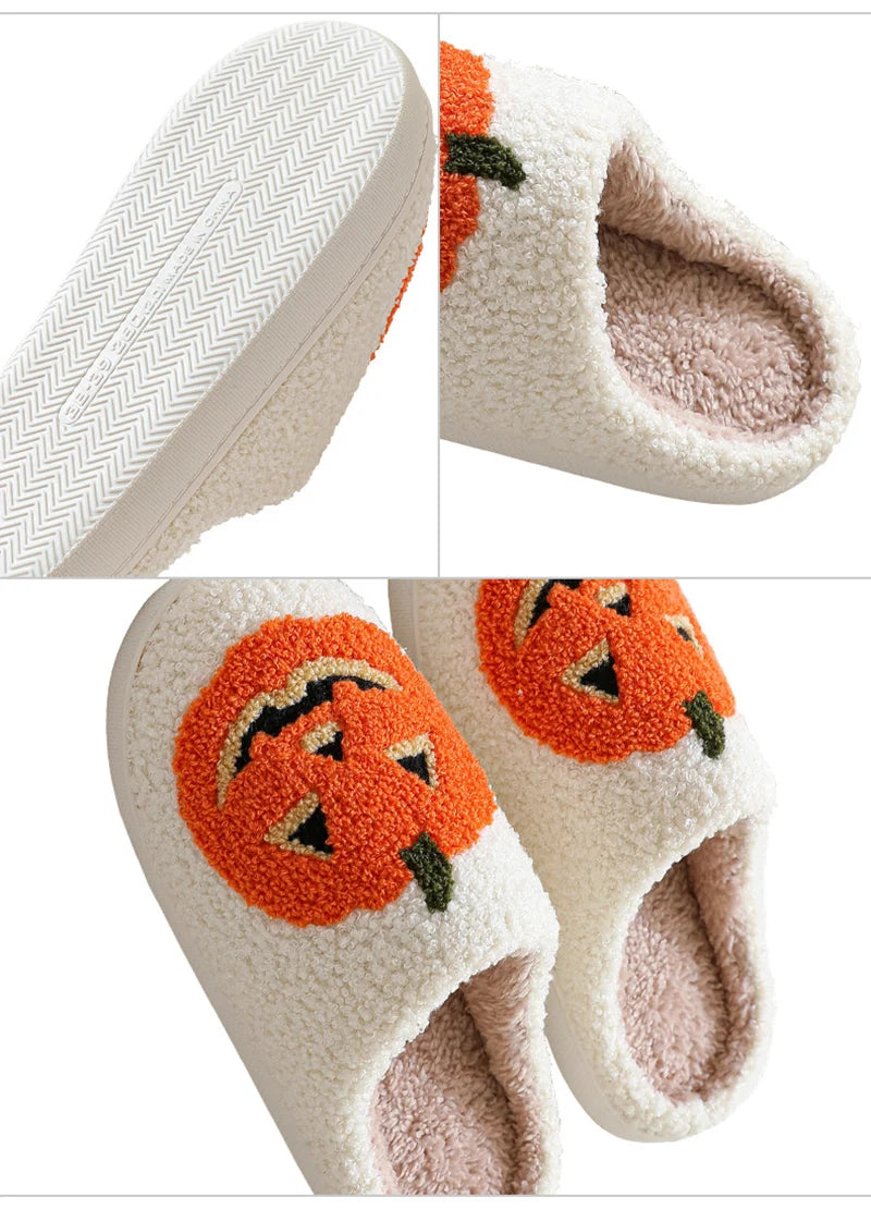 Jack-o-lantern slippers